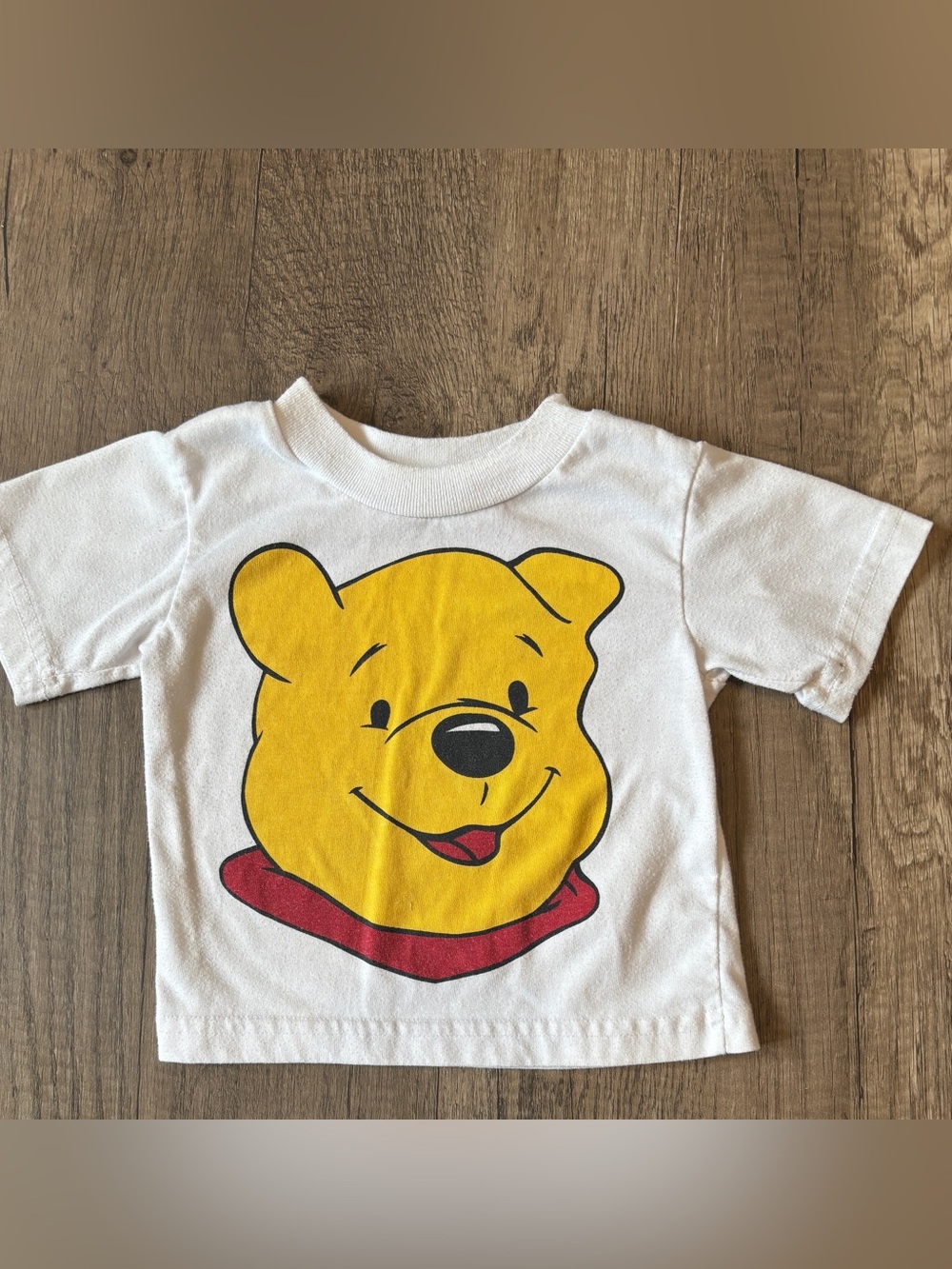 Vintage 90s Disney Winnie The Pooh Graphic T-Shirt Top Toddler 12M Big Face